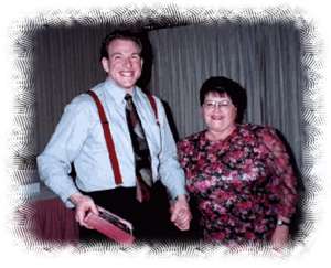 Dr. Duncan Accepting the Todd Axelson Sr. Role Model Award, Victoria, BC, May 1998.&nbsp;I'm happy