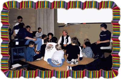 This is a "tic-talk" I had with a number of children and teens with Tourette Syndrome in Hamilton Canada.&nbsp;(I am the big blond kid in the middle.)